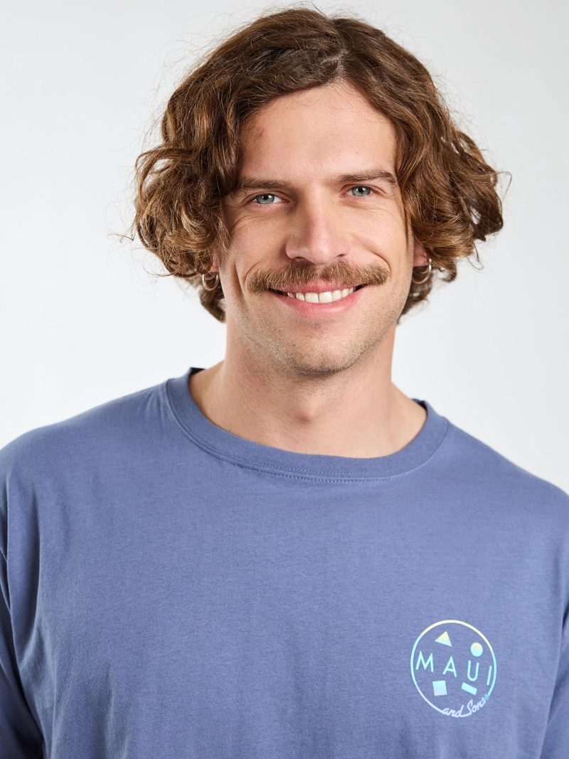 POLERA MC GRADIENT CELESTE HOMBRE MAUI AND SONS - 5