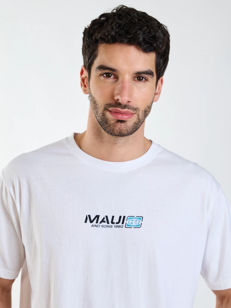 POLERA MC TROPIC BLANCO HOMBRE MAUI AND SONS - 4