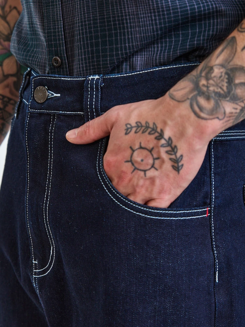 BERMUDA BAGGY DRIFTWOOD AZUL HOMBRE RUSTY - 5