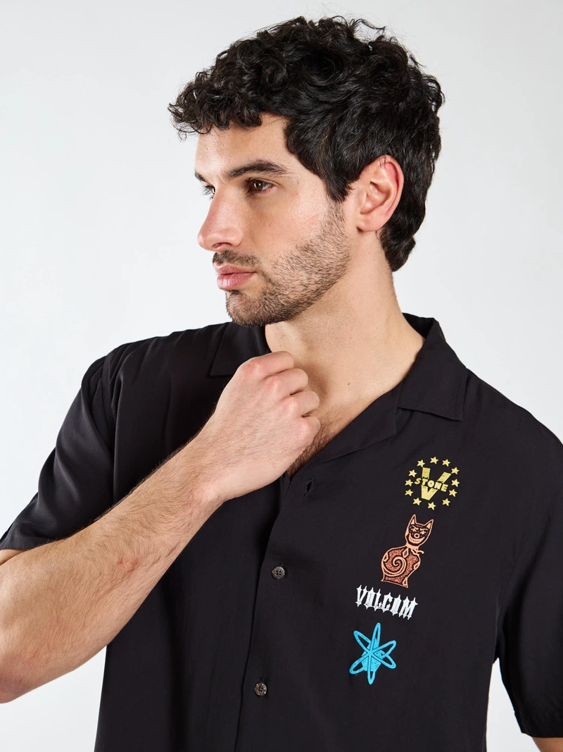 CAMISA MC FLUX NEGRO HOMBRE VOLCOM - 5