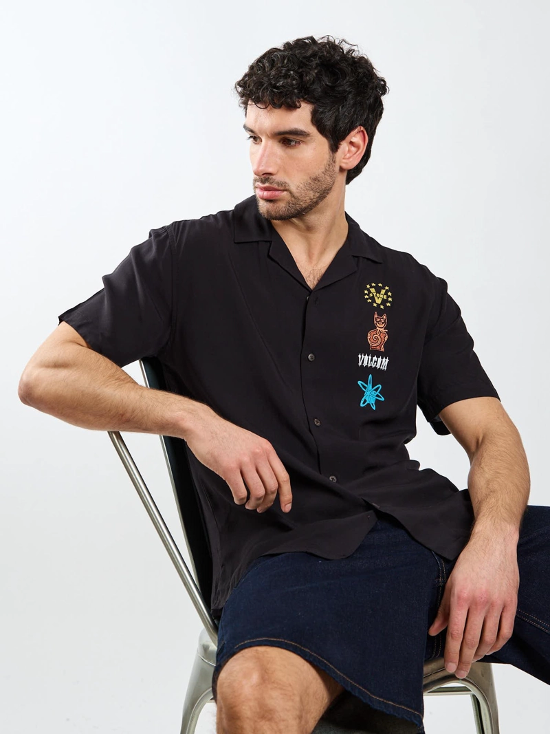 CAMISA MC FLUX NEGRO HOMBRE VOLCOM - 8