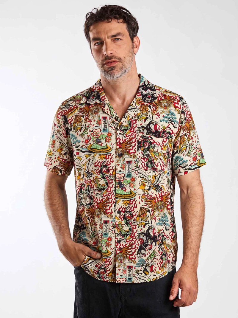 CAMISA MC PRIME MULTICOLOR HOMBRE VOLCOM - 1