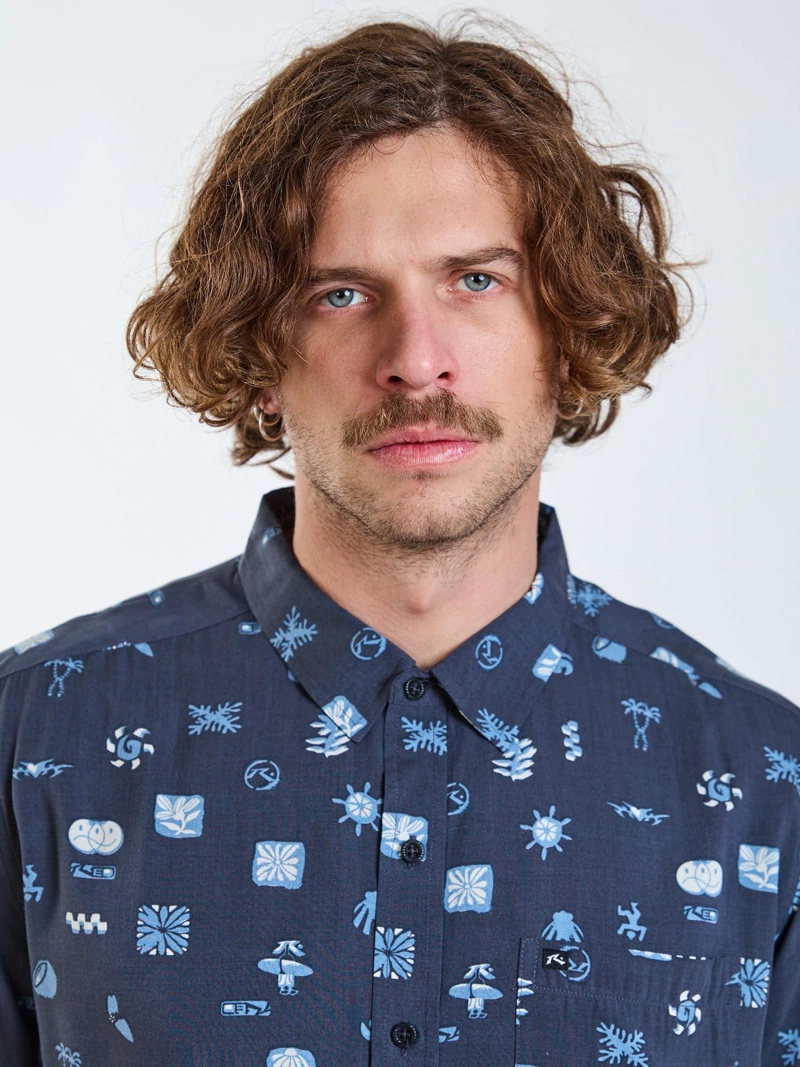 CAMISA MC STONED MULTICOLOR HOMBRE RUSTY - 4