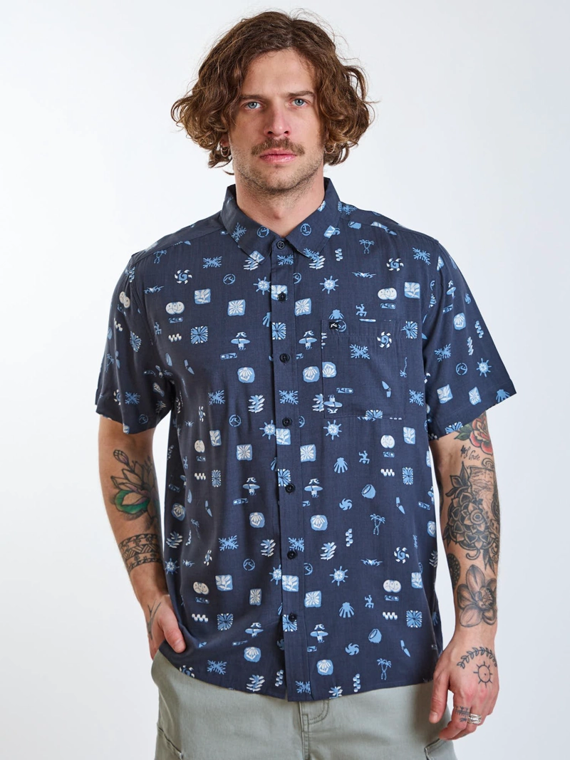 CAMISA MC STONED MULTICOLOR HOMBRE RUSTY - 6