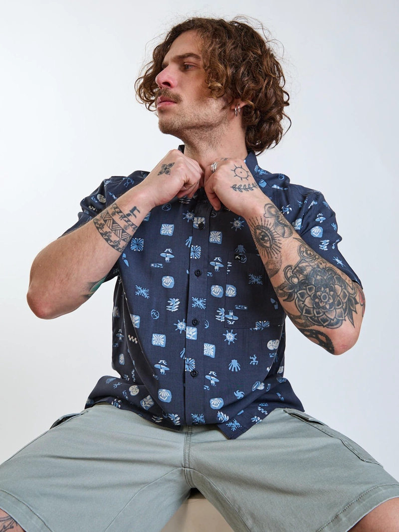 CAMISA MC STONED MULTICOLOR HOMBRE RUSTY - 7