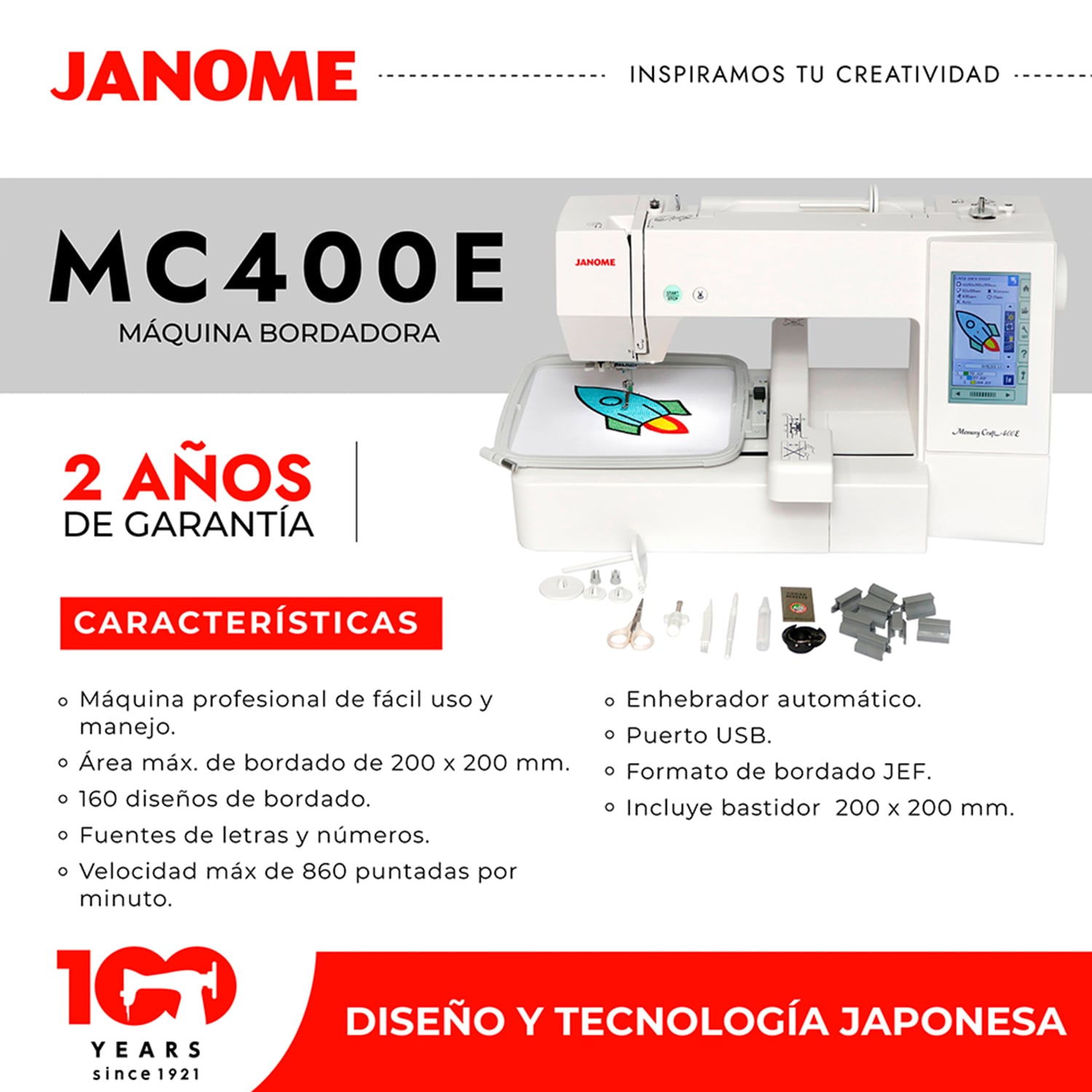 MAQUINA BORDADORA JANOME MC400E - 4