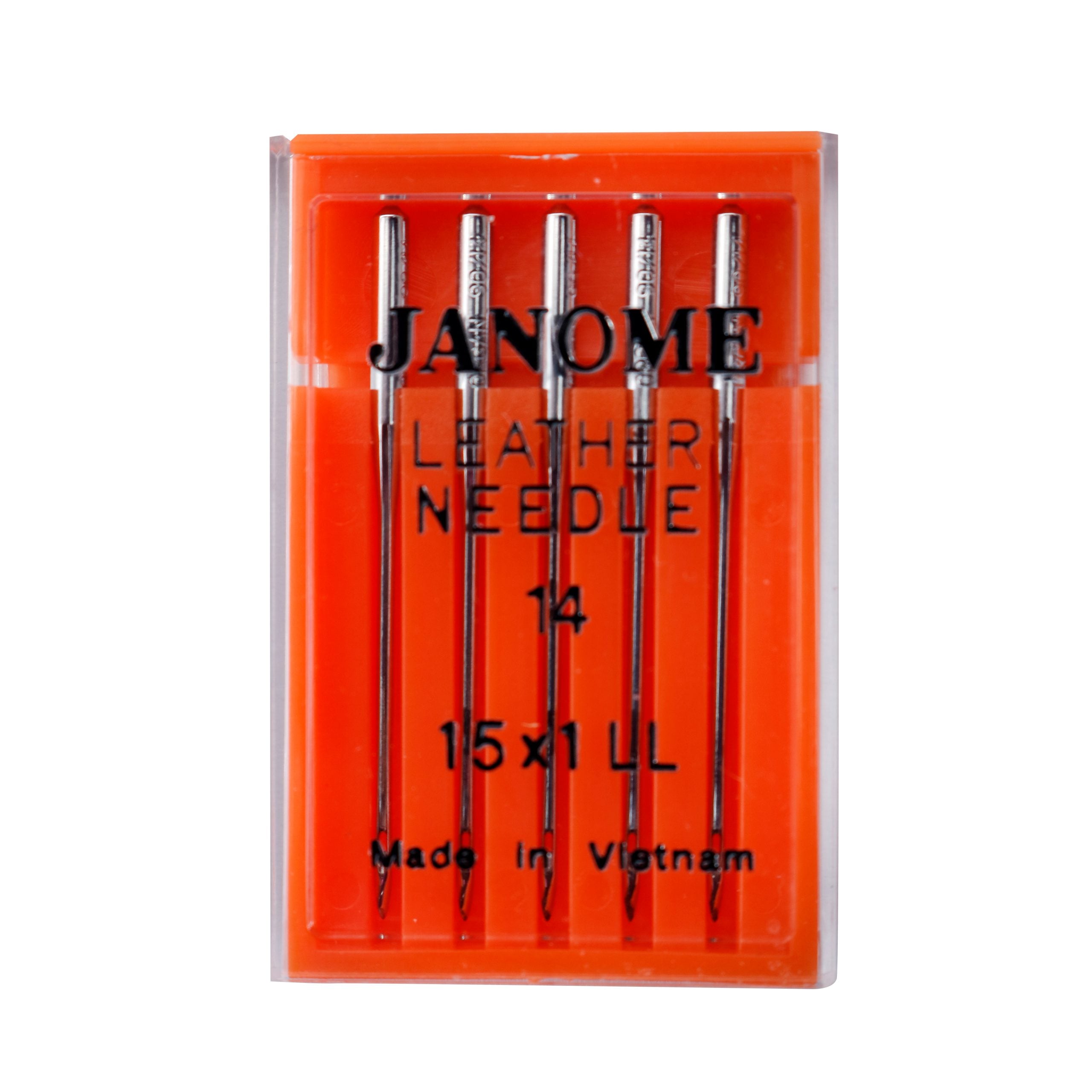 AGUJAS PARA MÁQUINA N°14 PARA CUERO JANOME ORIGINAL - 1