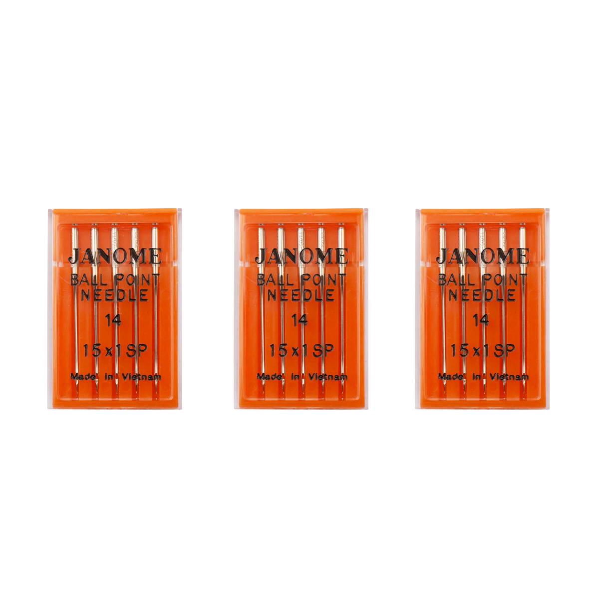 AGUJAS PARA MAQUINA – N°14 PUNTA DE BOLA (3 CAJAS) - 1