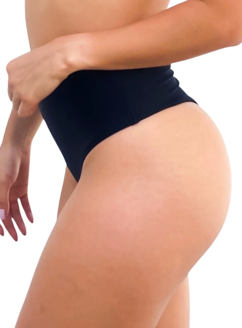 PARTE DE ABAJO CULOTTE TIRO ALTO SIN COSTURA NEGRO - 2