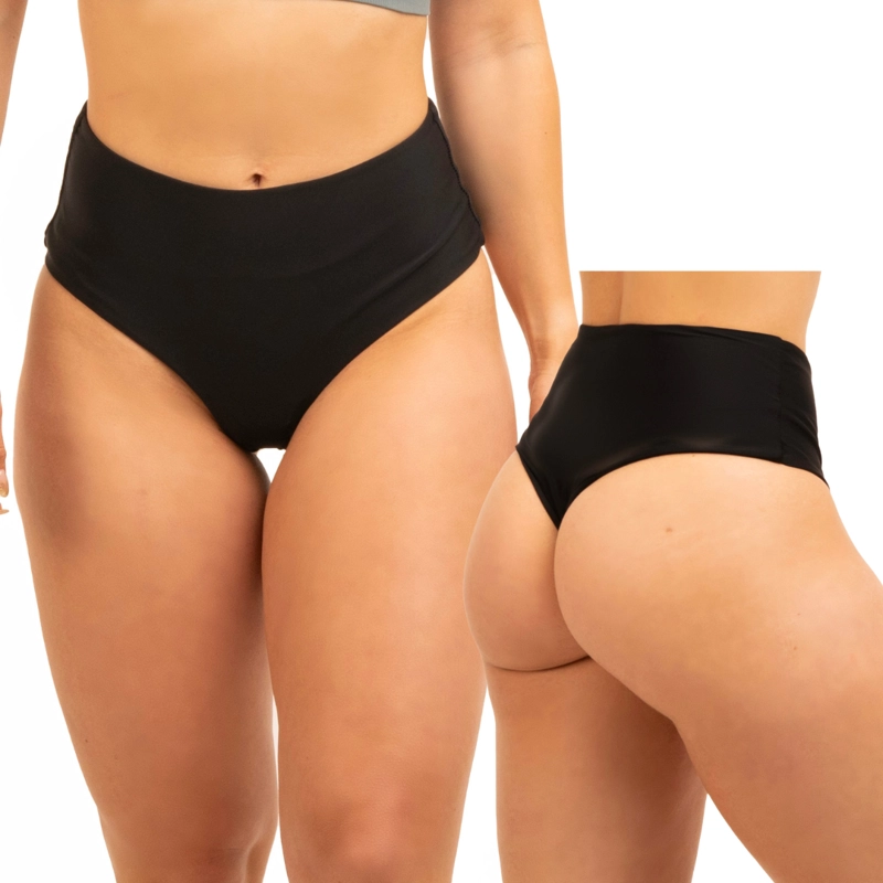 PARTE DE ABAJO CULOTTE TIRO ALTO SIN COSTURA NEGRO - 4