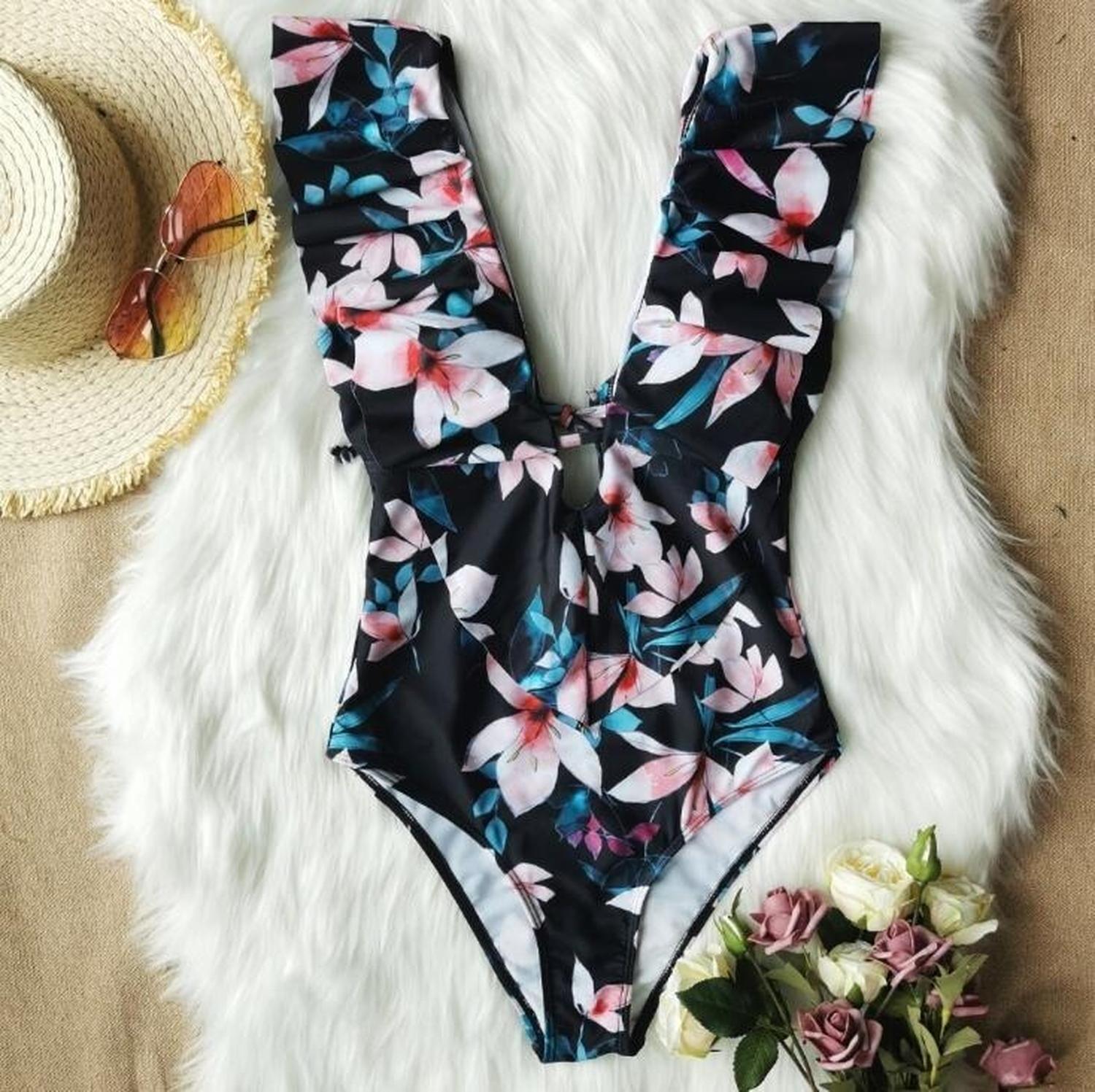 TRAJE DE BAÑO MUJER HIPSY MARIA NEGRO MARIA FLORAL NEGRO - 4