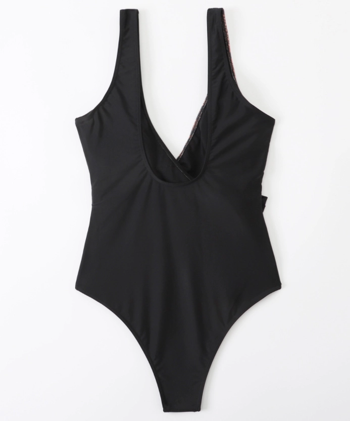 TRAJE DE BAÑO CRUZADO SNAKE NEGRO - 5