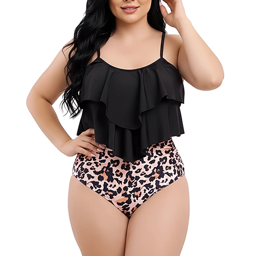 BIKINI MUJER HIPSY TIE DYE TIRO ALTO TOP VUELOS MAORÍ ANIMAL PRINT - 1