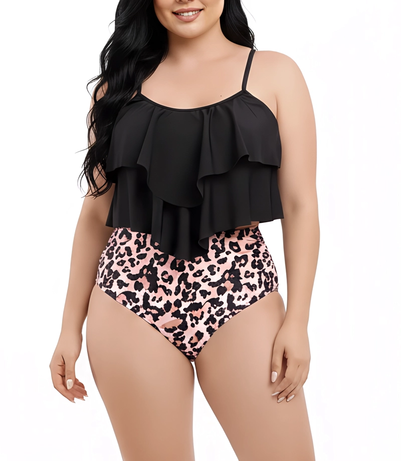BIKINI MUJER HIPSY TIE DYE TIRO ALTO TOP VUELOS MAORÍ ANIMAL PRINT - 2