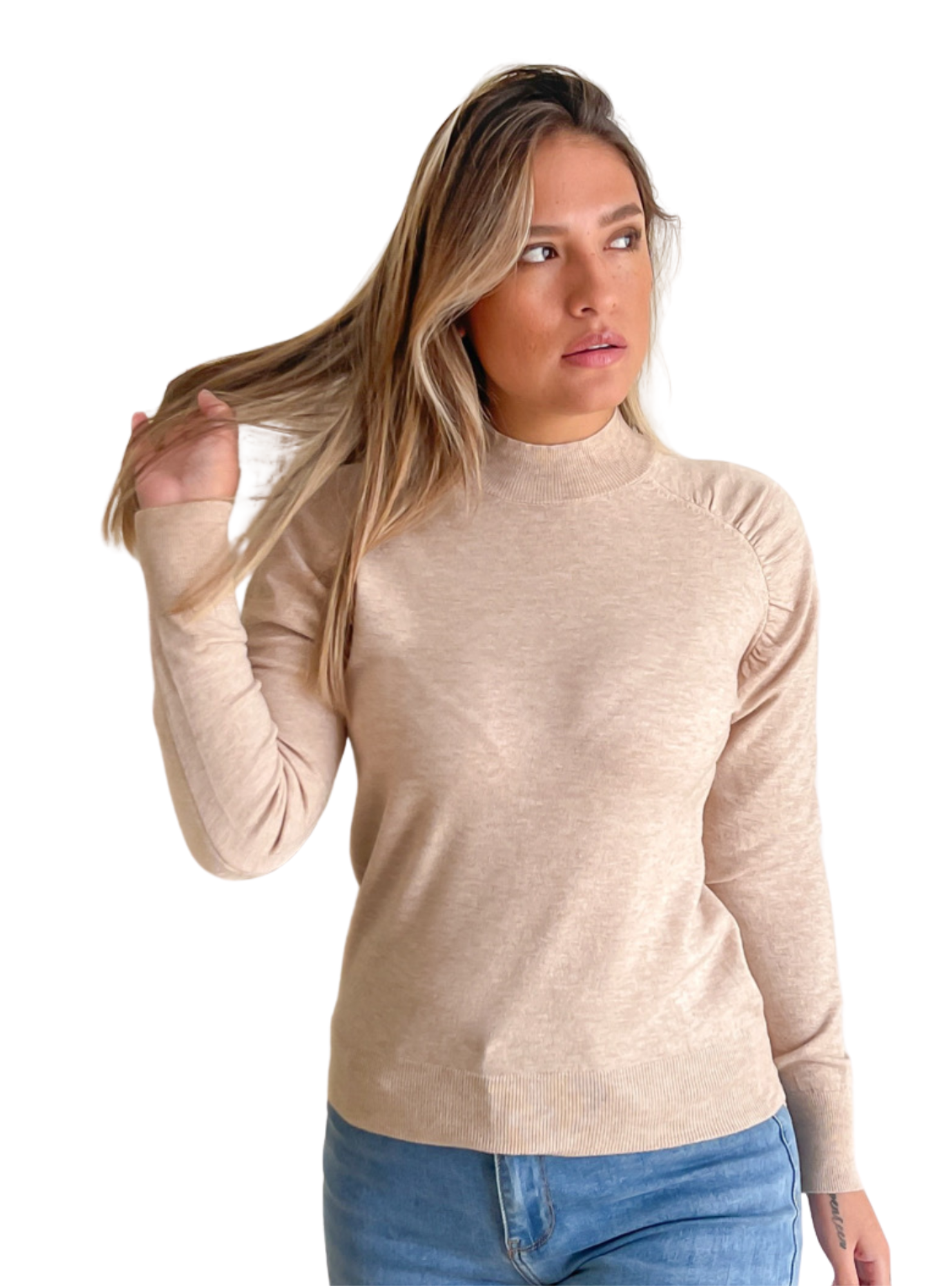 SWEATER CUELLO MEDIO MELISA COLORES - 1