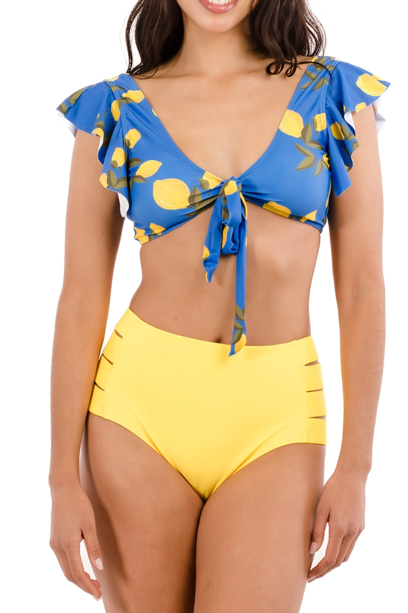BIKINI MUJER HIPSY CUT OUT TIRO ALTO COLORES - 1