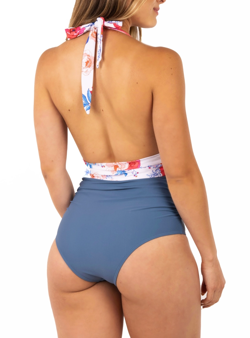 TRAJE DE BAÑO MUJER HIPSY HALTER ESCOTE COLORES - 5