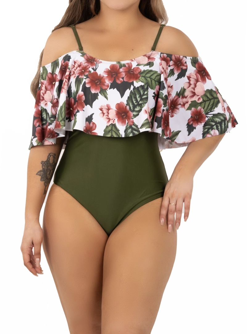 TRAJE DE BAÑO ENTERO MUJER LIZ VERDE - 3