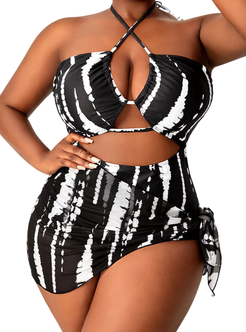 TRAJE DE BAÑO CUT OUT BICOLOR PLUS - 2