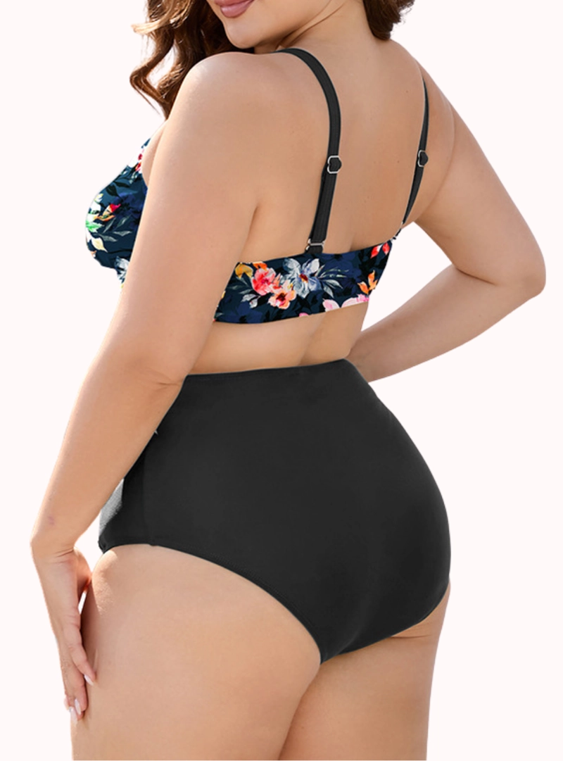 BIKINI MUJER HIPSY TIRO ALTO ESCOTE V COLORES - 2