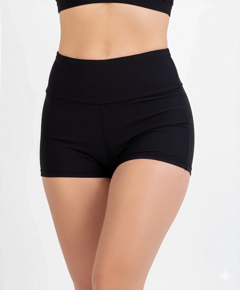 BIKINI MUJER HIPSY SHORT PARTE DE ABAJO TIRO ALTO PRETINA - 1