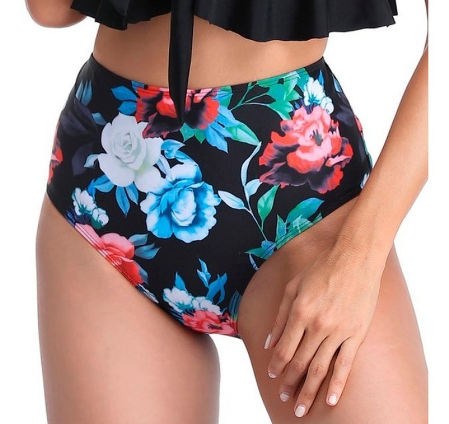 PARTE DE ABAJO BIKINI TIRO ALTO FLORAL - 1