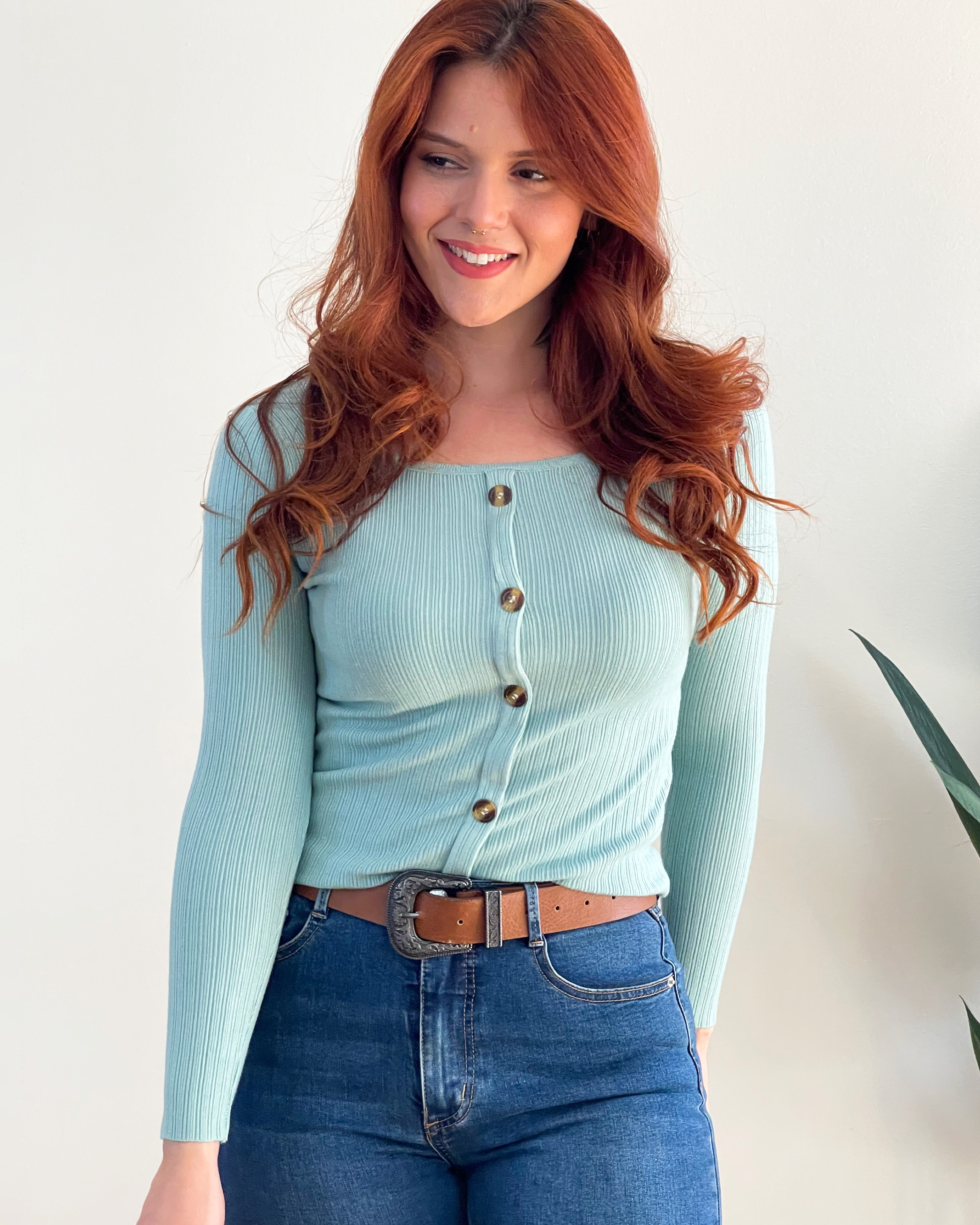 SWEATER BÁSICO BOTONES COLORES - 3