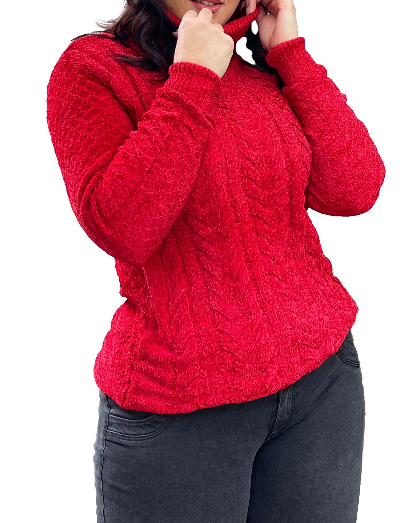SWEATER CUELLO ALTO MUJER CHENILLE LUCIANA - 2