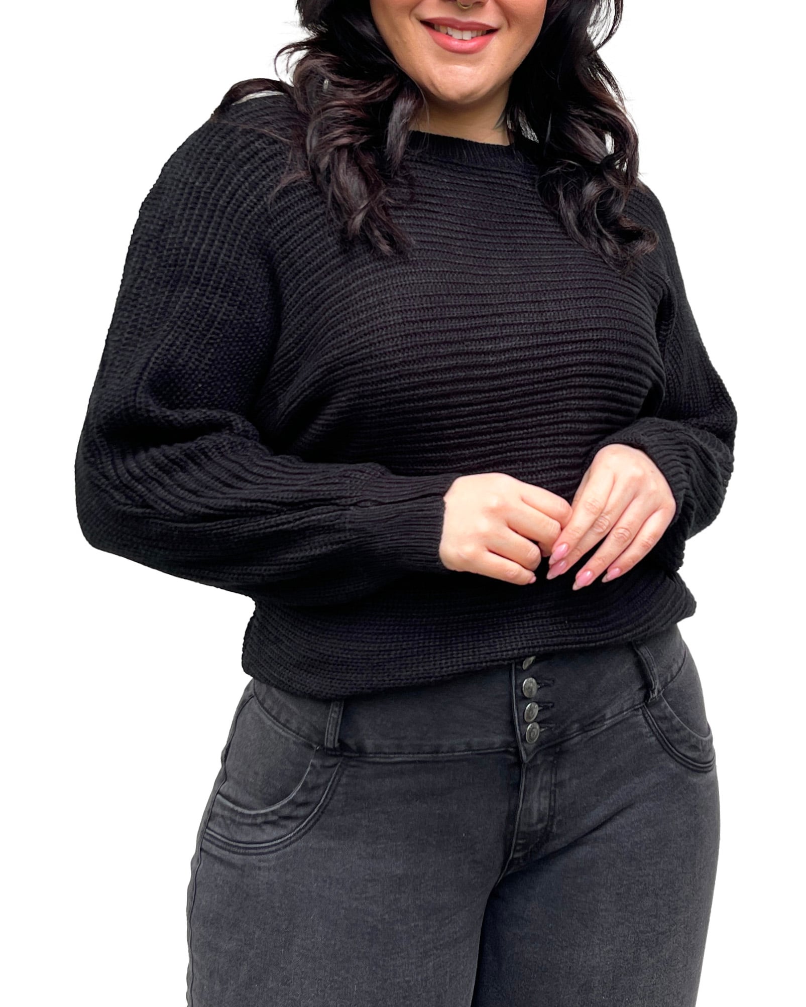 SWEATER OVERSIZE BOTONES TRASEROS COLORES - 3