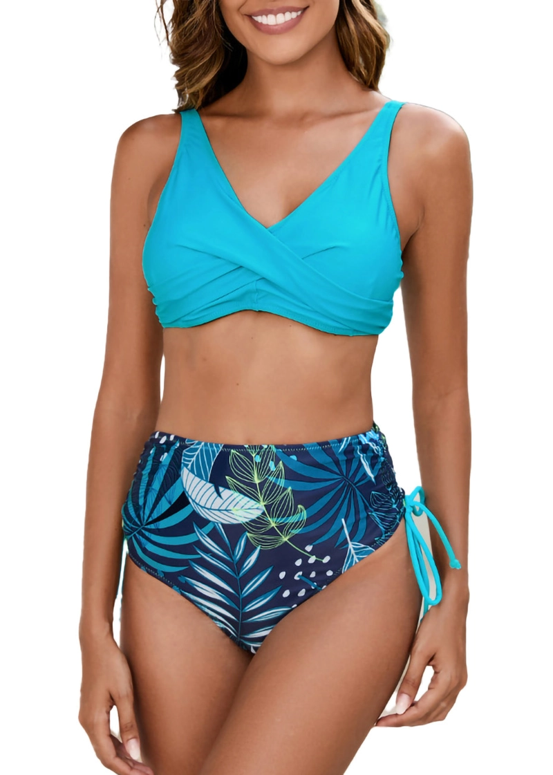 BIKINI TIRO ALTO MUJER NISSI STRAPS TURQUESA - 1