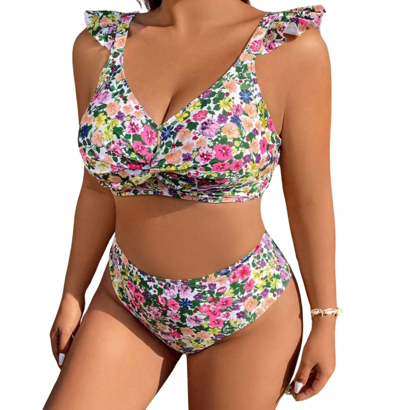 BIKINI TIRO ALTO FLORAL PINKI - 1