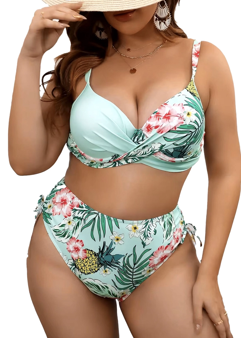 BIKINI TIRO ALTO COPA STRAPS PLUS SIZE COLORES - 3