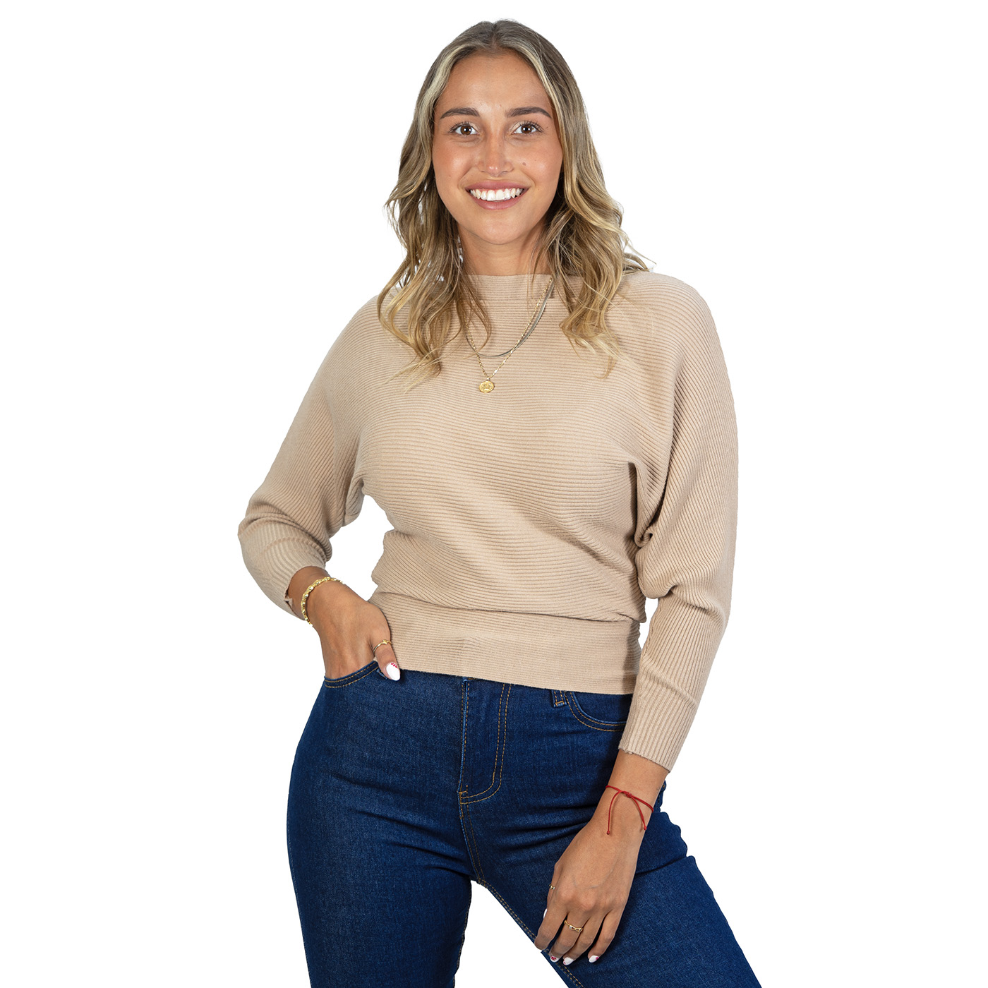 SWEATER MUJER COLORES MANGA MURCIÉLAGO COLORES BEL - 1