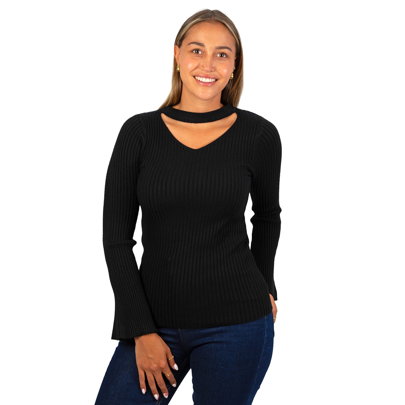 SWEATER BÁSICO POLERA INVIERNO COLORES MANGA ACAMPANADA - 1