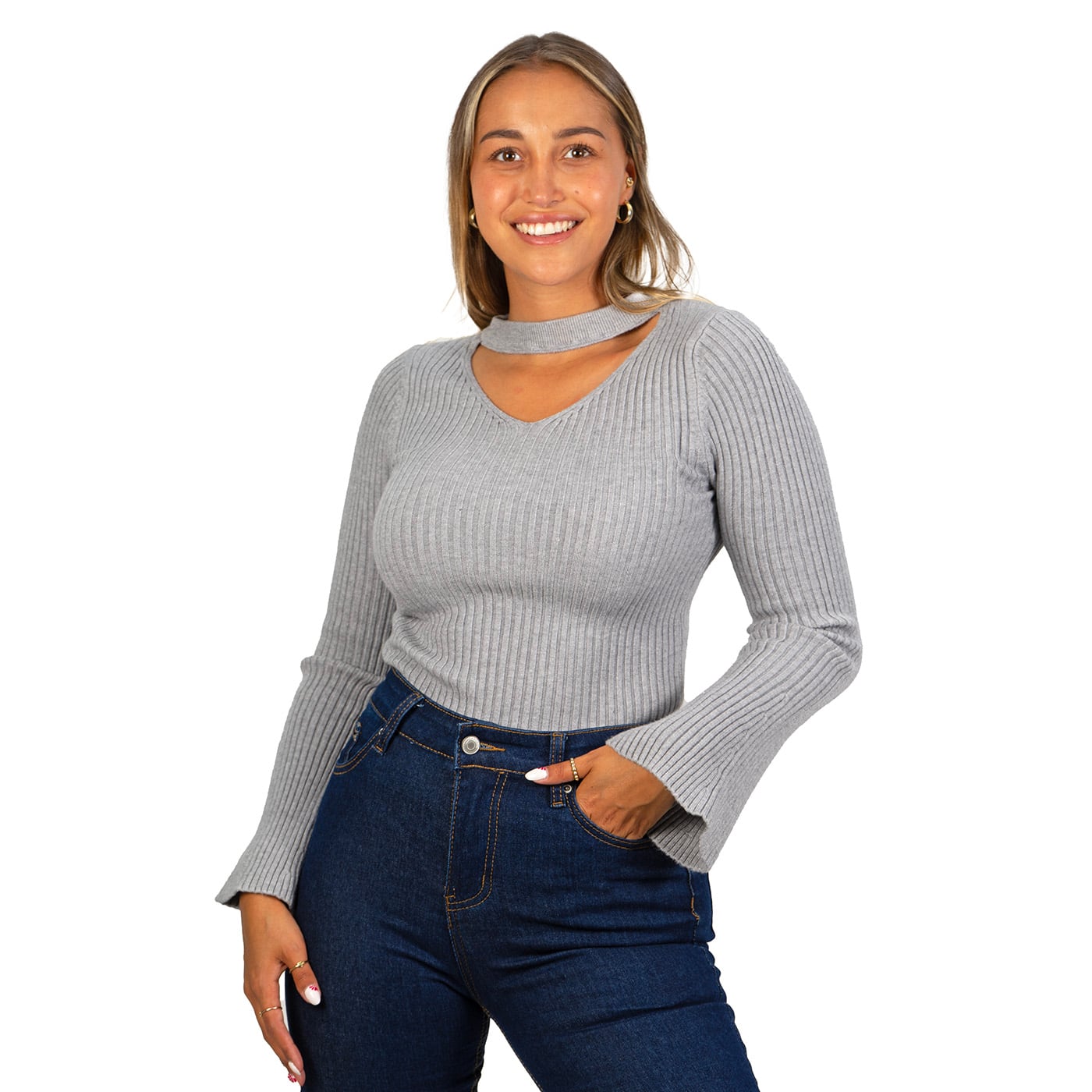 SWEATER BÁSICO POLERA INVIERNO COLORES MANGA ACAMPANADA - 3