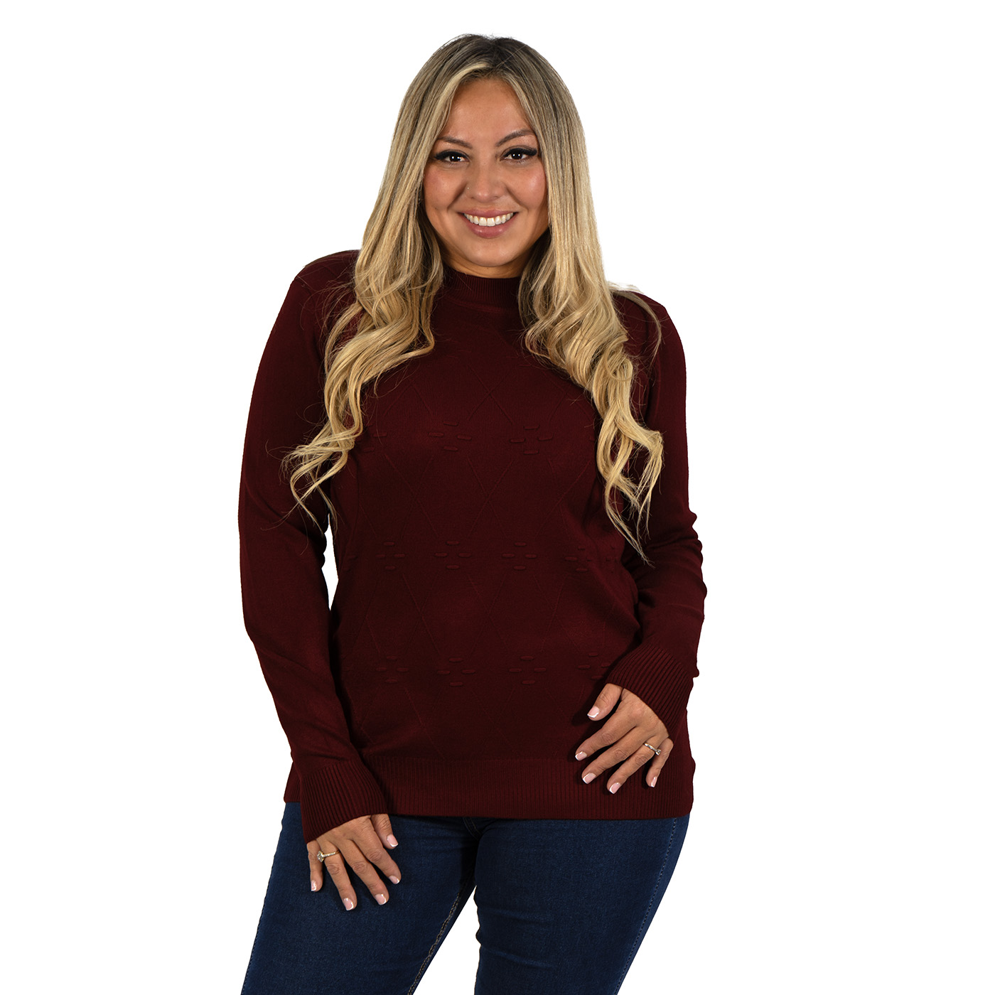 SWEATER BÁSICO MUJER COLORES EXTRA LINDA ROMBO - 3
