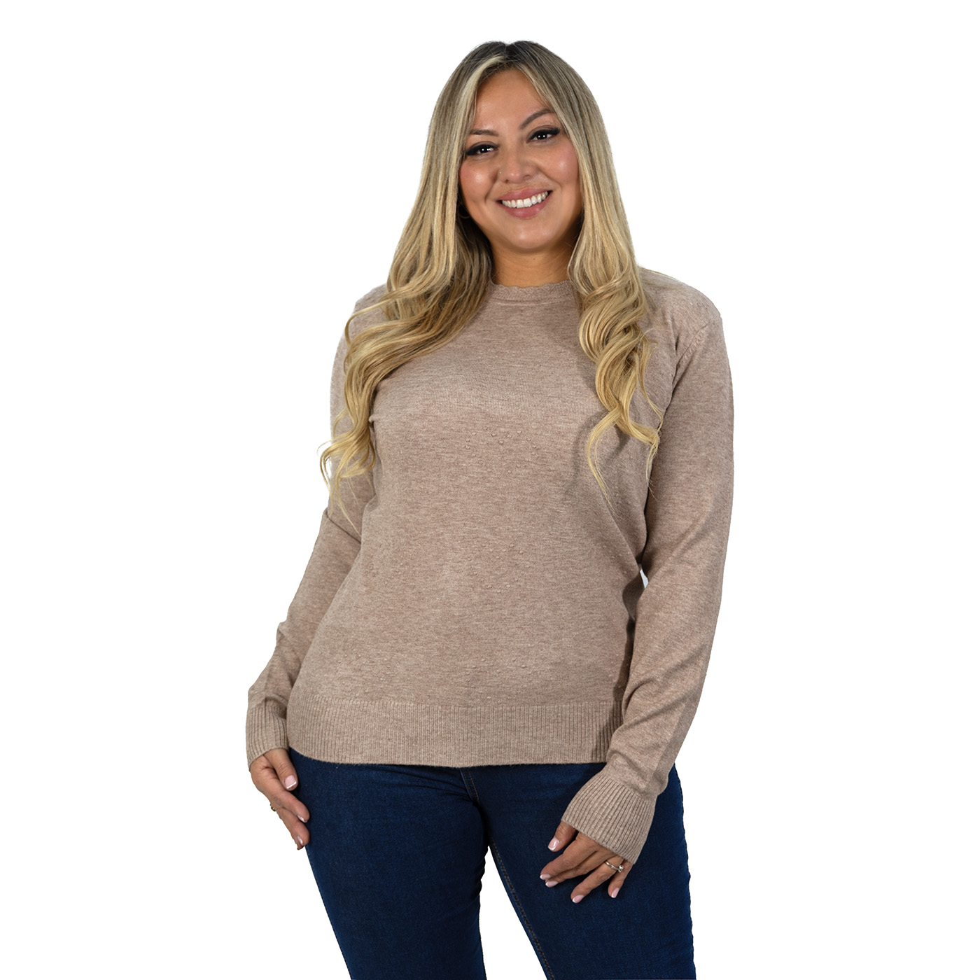 SWEATER MUJER TEXTURADO COLORES CORAZONES EXTRA LINDA - 1