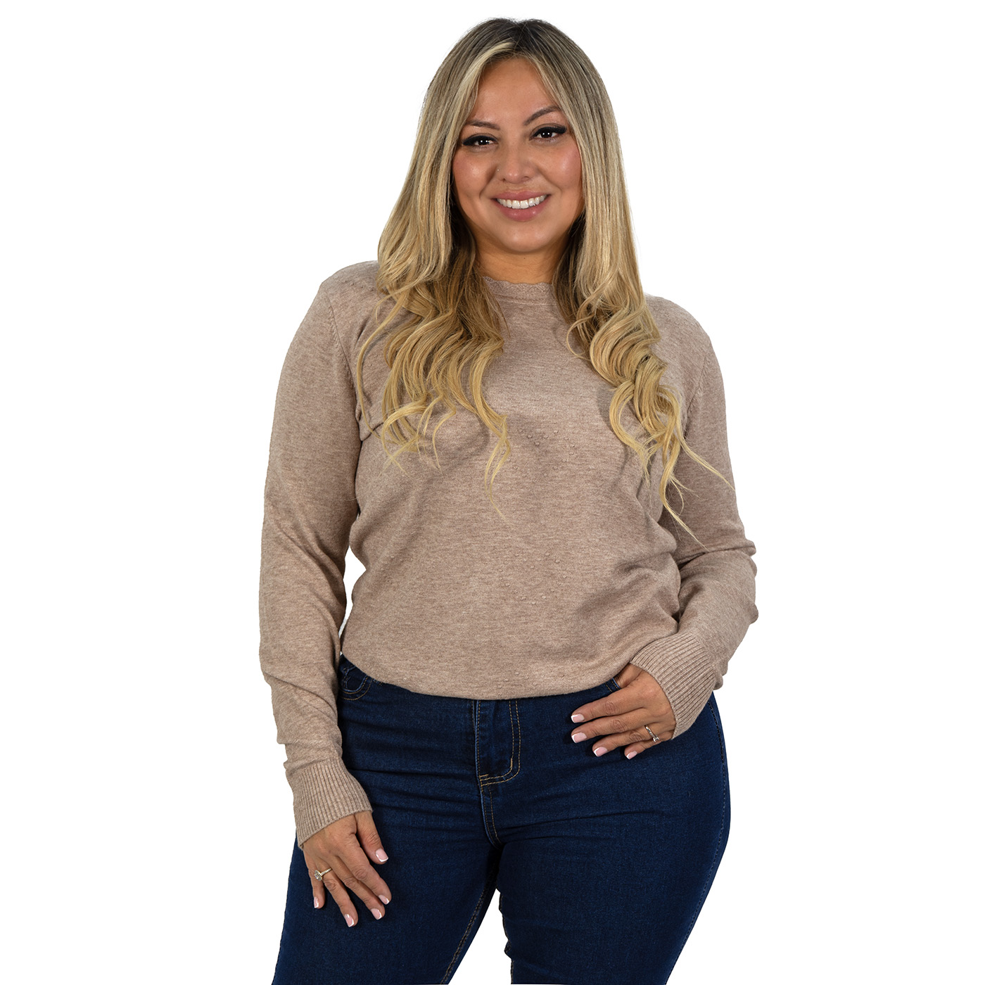 SWEATER MUJER TEXTURADO COLORES CORAZONES EXTRA LINDA - 2