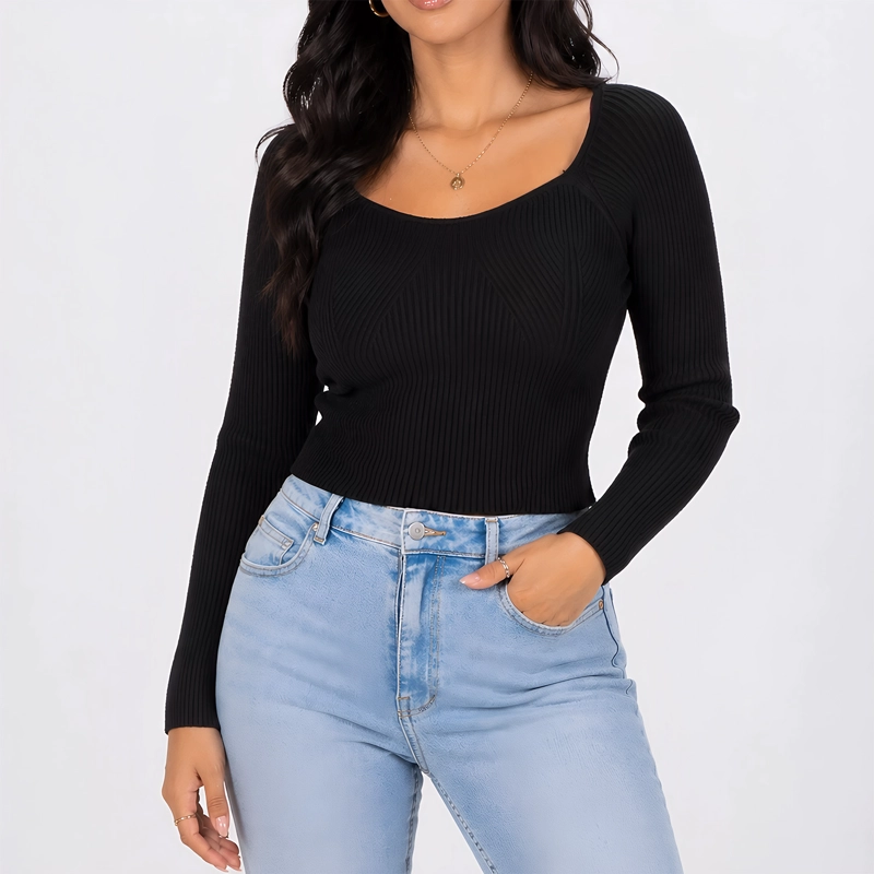 SWEATER INVIERNO COLORES CROP MUJER - 1