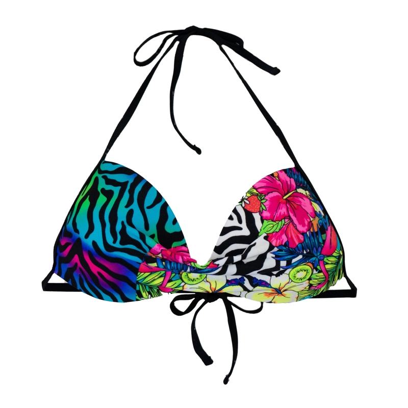 TOP BIKINI BASICO ESTAMPADO WILD COLORES - 3