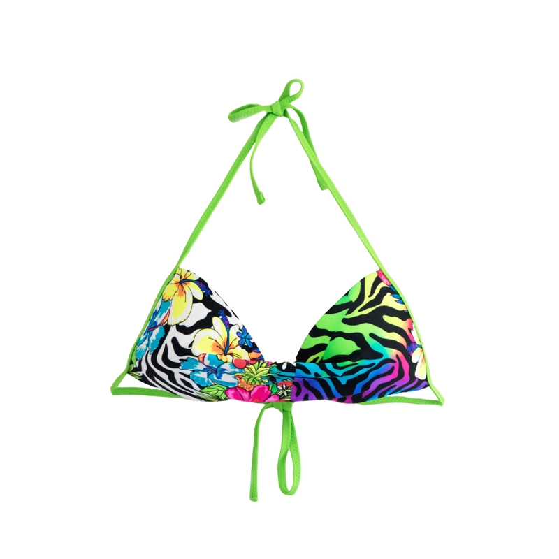 TOP BIKINI BASICO ESTAMPADO WILD COLORES - 5