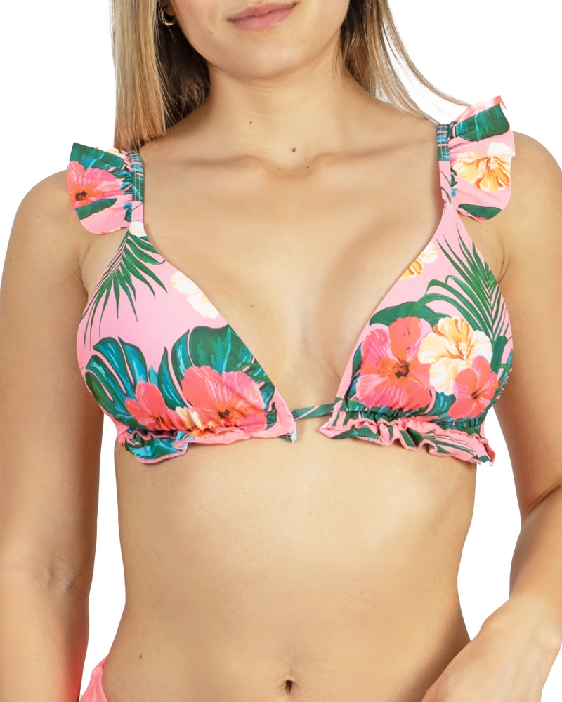 TOP TRIANGULO VUELOS PINK FLORAL - 1