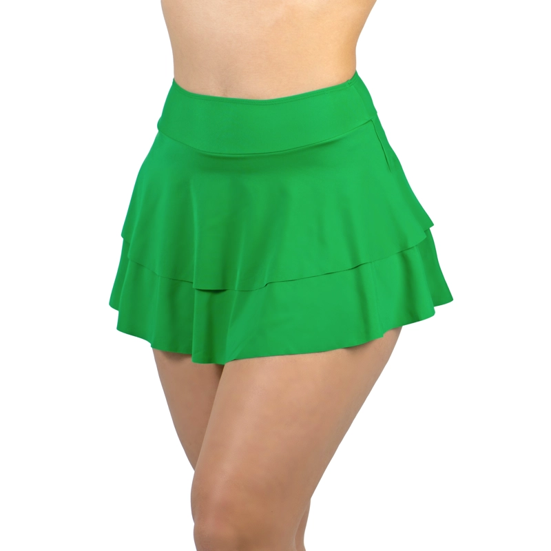 FALDA TIRO ALTO TRAJE DE BAÑO DOBLE VERDE - 2