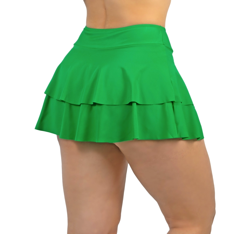 FALDA TIRO ALTO TRAJE DE BAÑO DOBLE VERDE - 4