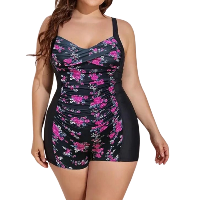 TRAJE DE BAÑO MUJER PIN UP BASIC SHORT NATACION ESTAMPADOS - 4