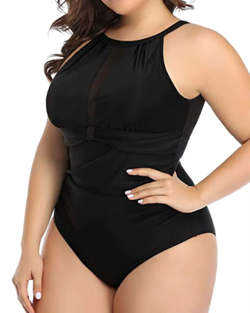 TRAJE DE BAÑO BREEZE NEGRO PLUS SIZE - 1