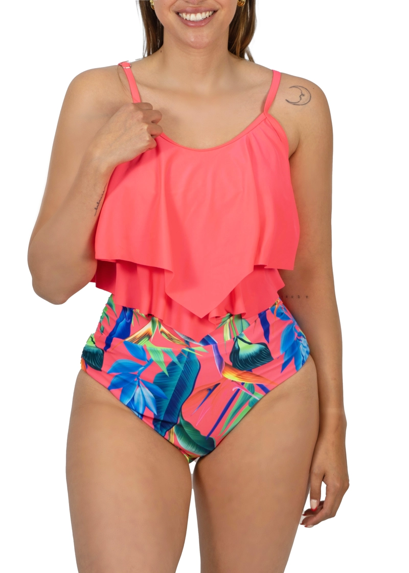 BIKINI TIRO ALTO MAORI PINK FLUOR - 1
