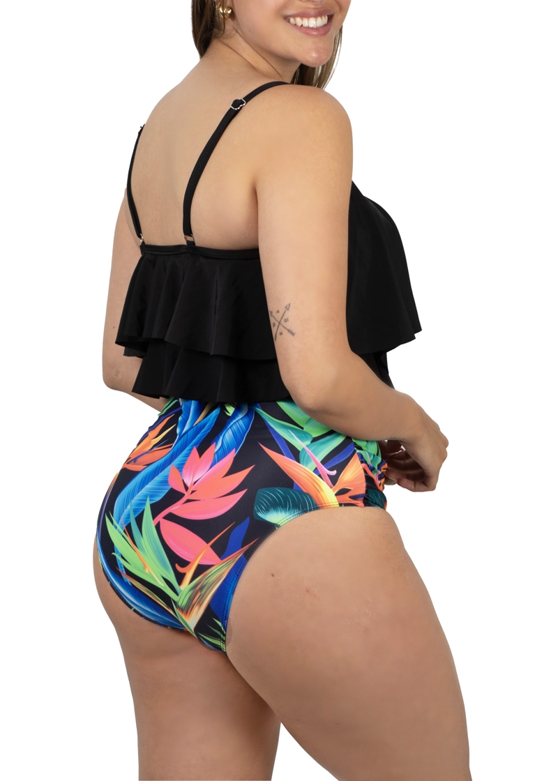 BIKINI TIRO ALTO MAORI NEGRO - 4