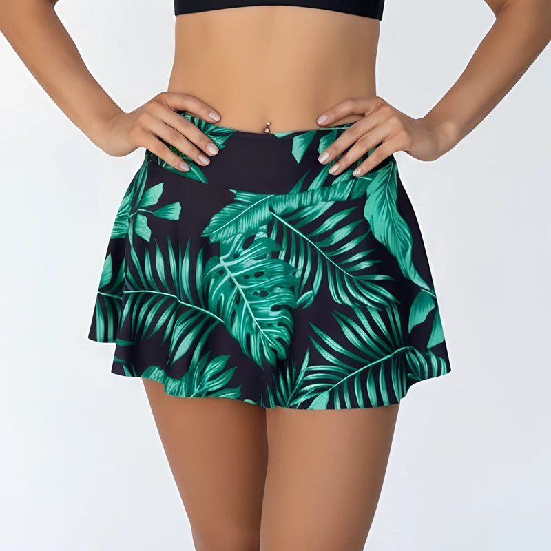 FALDA DE BAÑO ESTAMPADA TROPICAL COLORES - 3
