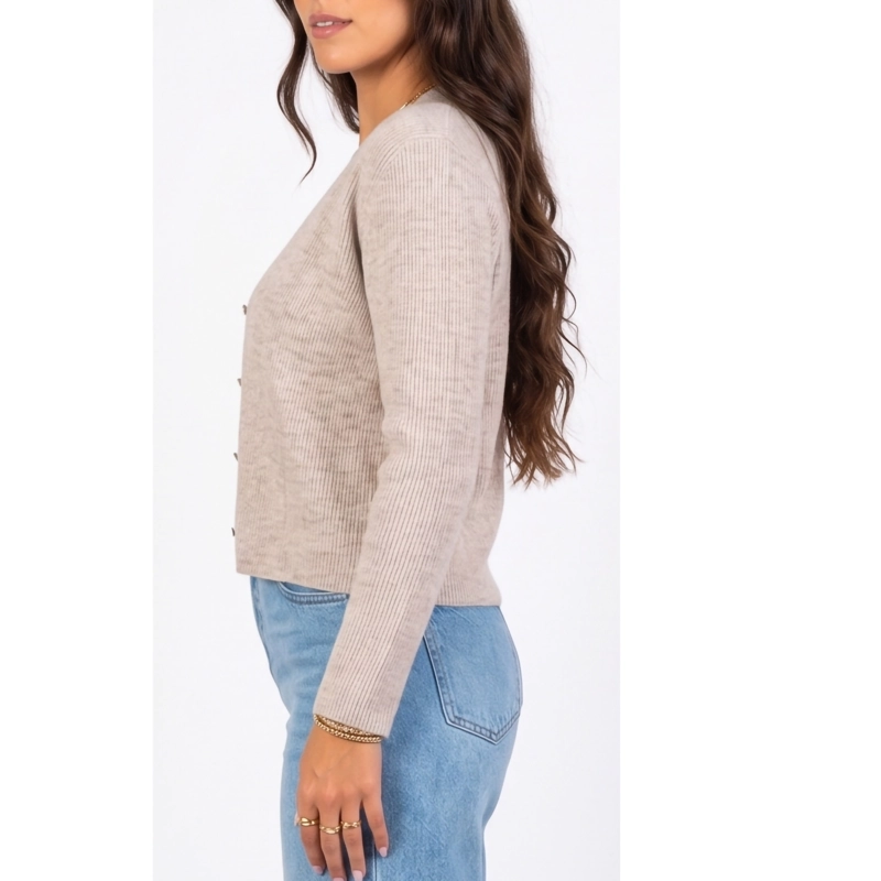 CHALECO BOTONES BASICO MUJER DISEÑO ALBA - 3